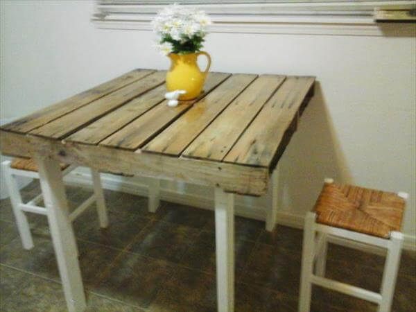 diy pallet coffee table desk with chairs