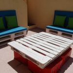pallet coffee table and benches