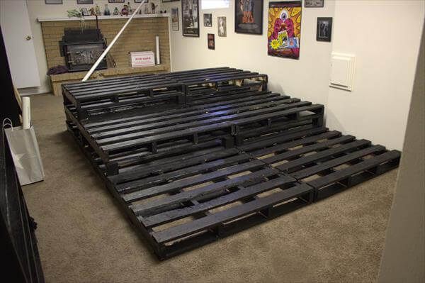 diy pallet theater seating