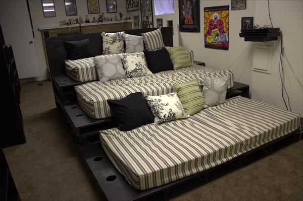 recycled pallet home theater