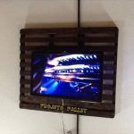 recycled pallet TV panel
