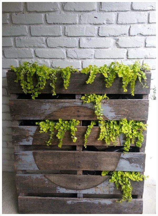 recycled pallet herb planter