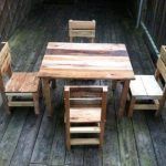 regained pallet table and chairs