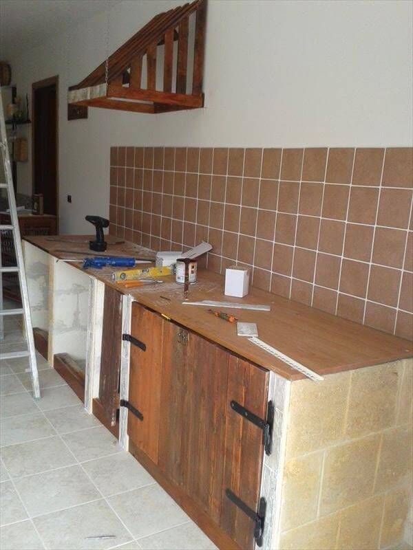 pallet kitchen cabinet
