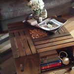 recycled apple crate coffee table