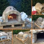 recycled pallet outdoor pizza oven
