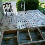 recycled pallet porch flooring