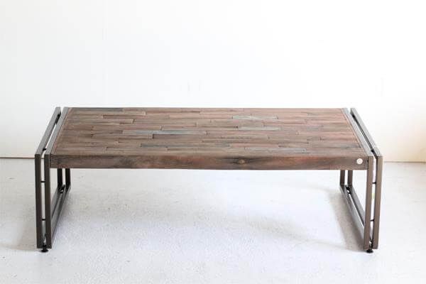 upcycled pallet industrial table