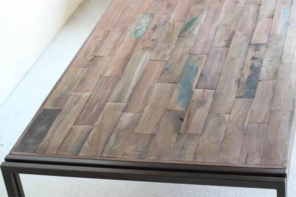 handcrafted rustic pallet metal table