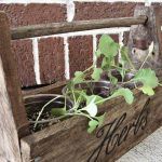 upcycled pallet garden tool box