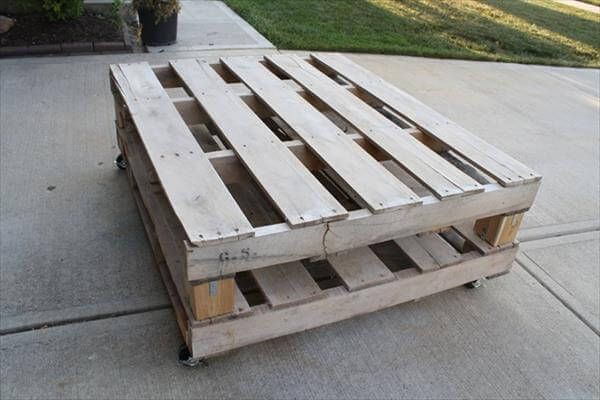 rustic pallet coffee table