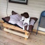 diy handcrafted pallet dog bed