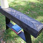 upcycled pallet chevron entry way table