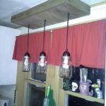 upcycled pallet hanging mason jars light fixture