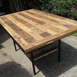 resurrected industrial pallet dining table