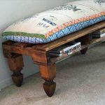 recycled pallet bench with storage