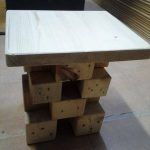 repurposed pallet block side table