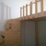 diy salvaged pallet stairs with storage