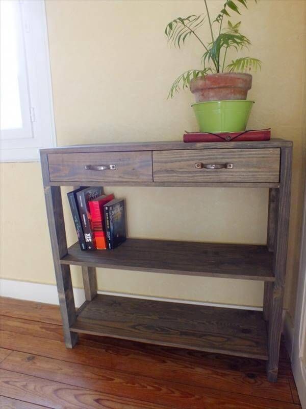 recycled pallet entry way table