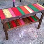 recycled pallet outdoor accent table