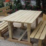 Pallet Picnic Table with Benches