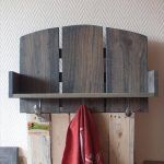 upcycled pallet coat rack and shelf