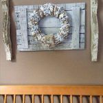 rustic pallet and corbels wall decor