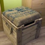 recycled pallet ottoman and toy box