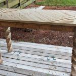recycled pallet and fence panel entry table
