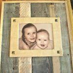 upcycled pallet burlap picture frame