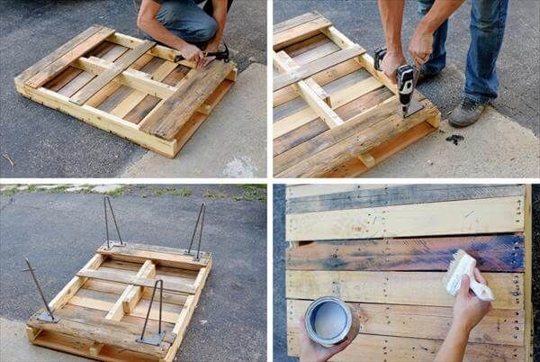 making of pallet coffee table