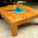 reclaimed pallet table with coffered top