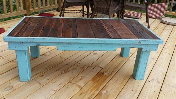 recycled pallet coffee table 