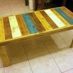 upcycled pallet bench and coffee table