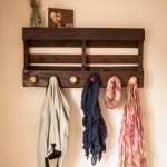 Pallet Coat Rack with Shelf