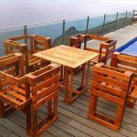 repurposed pallet outdoor dining furniture