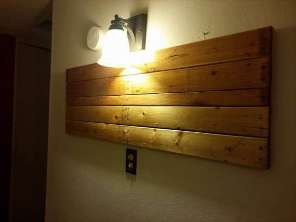 recycled pallet light lamp accent