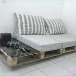 recycled pallet sofa with side table