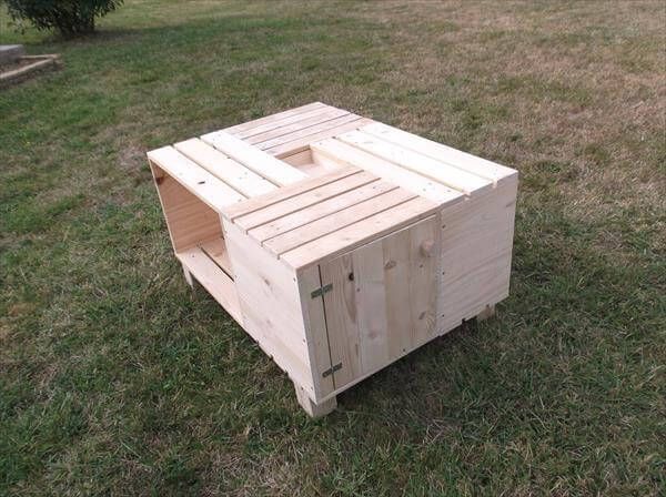 wood pallet crate coffee table
