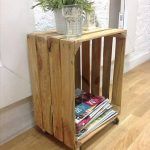 reclaimed pallet crate accent table