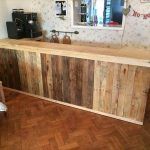 recycled pallet desk and counter