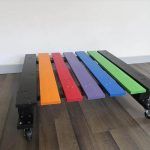 recycled pallet rainbow coffee table