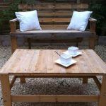 repurposed pallet patio coffee table