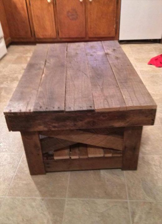 DIY Vintage Inspired Pallet Coffee Table