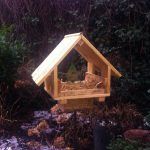 recycled pallet garden bird feeder