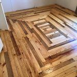 upcycled pallet interior wood flooring