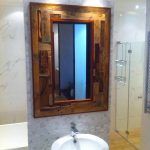 reclaimed pallet bathroom mirror