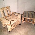 reclaimed rustic pallet rolling chair