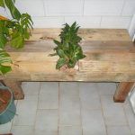 upcycled pallet handmade table with planter