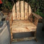 upcycled vintage scorched palet rocking chair